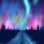 aurora borealis, night, nature